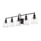Z-Lite Bryant 5 Light Vanity, Matte Black And Clear Seedy 734-5V-MB - alternate 1